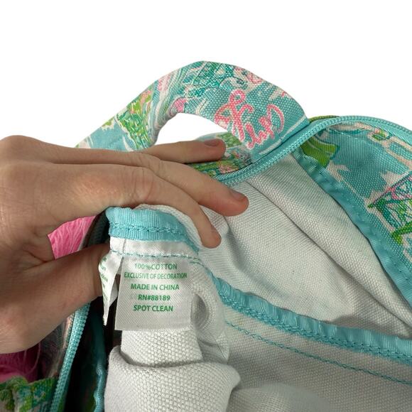 Lilly Pulitzer Palm Beach Tote Philadelphia Getaway Preppy Beach Bag Travel - Picture 7 of 8